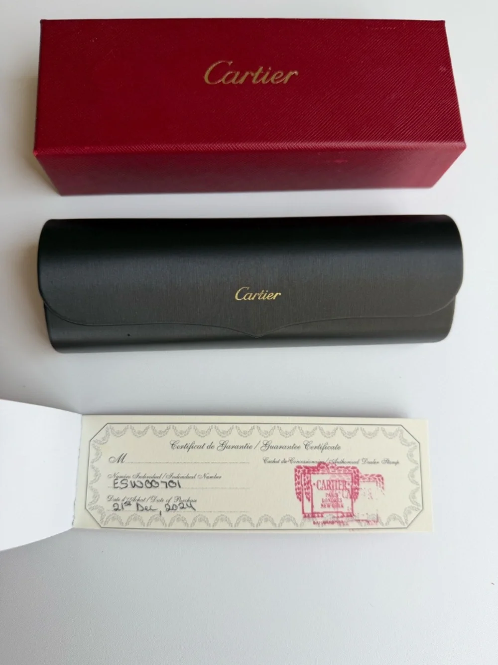 Authentic Cartier CT0353S 007 Sunglasses – Never Worn –Gold rimless rectangular